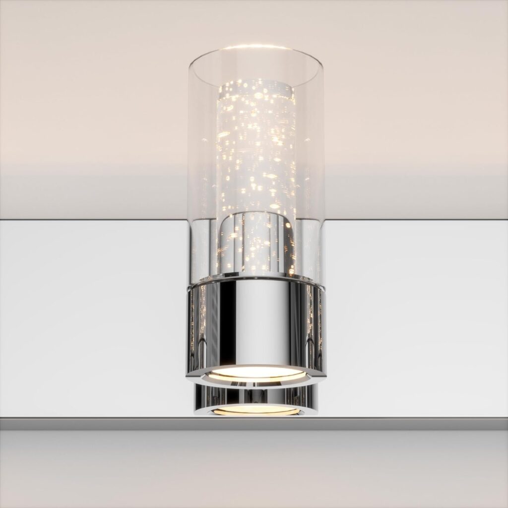 artika Essence 23W LED Modern Vanity Light Fixture, Chrome Finish with Bubble Glass and Glass Diffusers - Ideal for Bathroom Lighting - 1800 Lumens, 3000 Kelvin, No Bulb Required