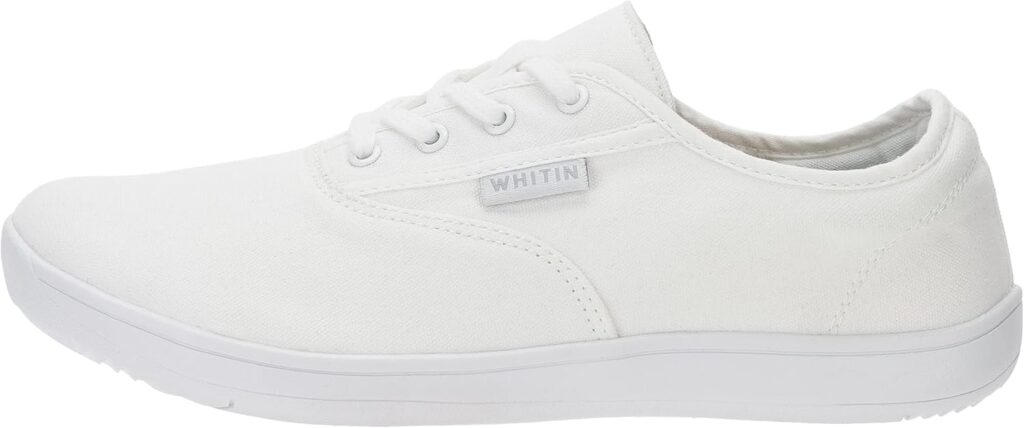 WHITIN Womens Wide Canvas Minimalist Barefoot Shoes | Zero Drop Sole | Casual Sneaker